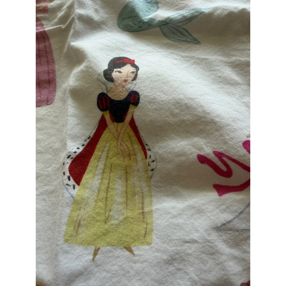 Pottery Barn Kids Disney Princess Sheet Set Full 4 Pillowcases Organic Retired